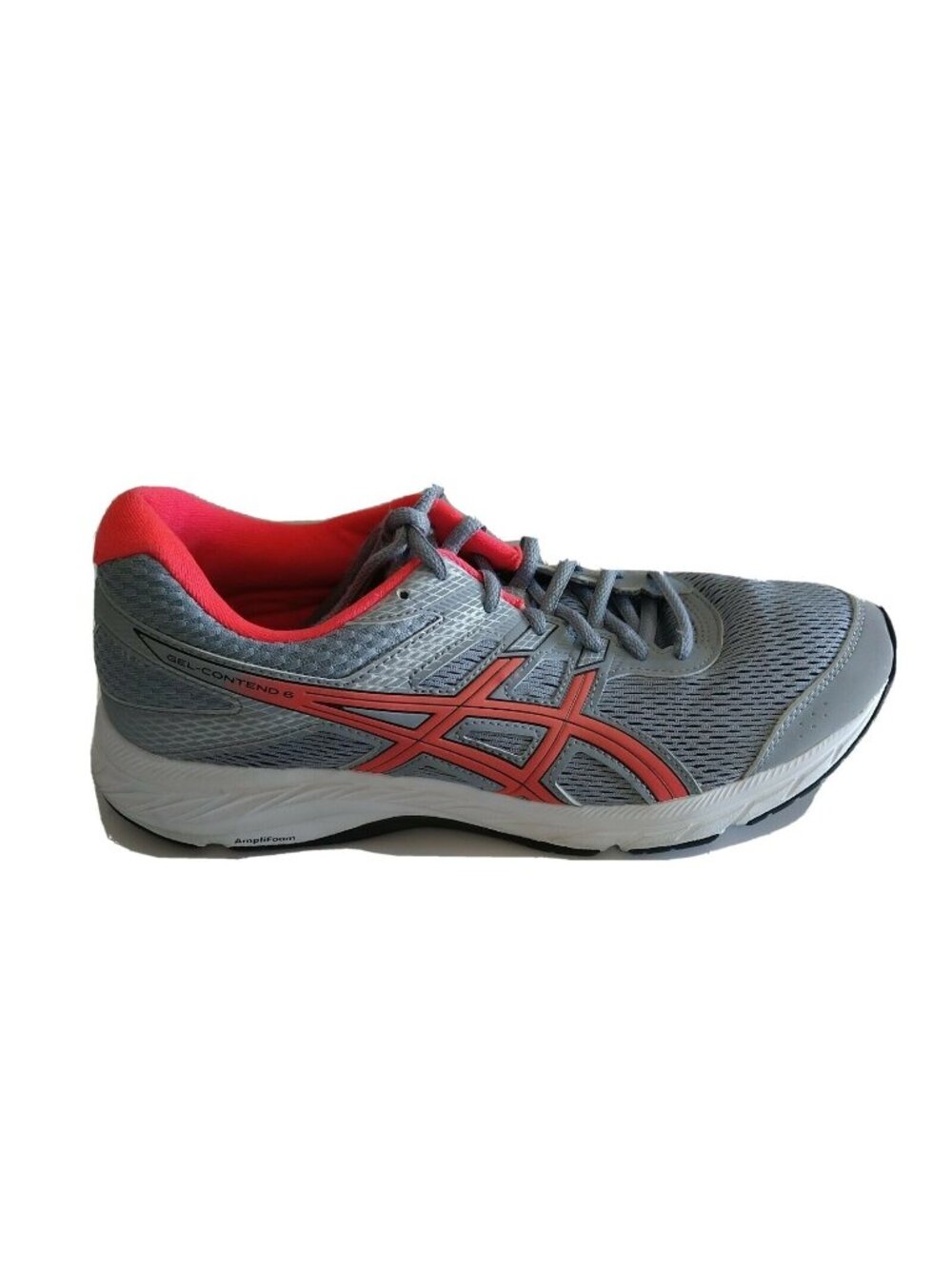 Asics Gel Contend 6 Sneakers Running Shoes Women Size 11 Grey Orange 1012A570